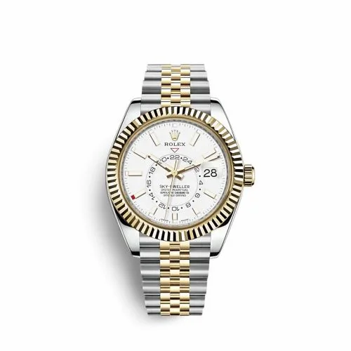 Rolex Sky-Dweller Stainless Steel / Yellow Gold / White / Jubilee 326933-0010 (M326933-0010)